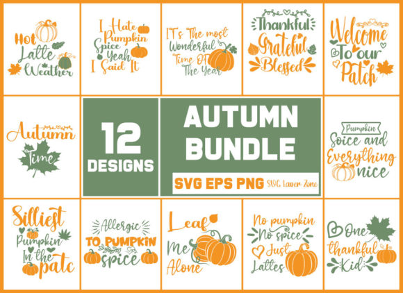 Autumn Quote Svg Bundle for Crafts and Graphics
