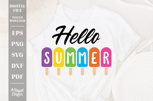Hello Summer SVG for Crafts and Graphics