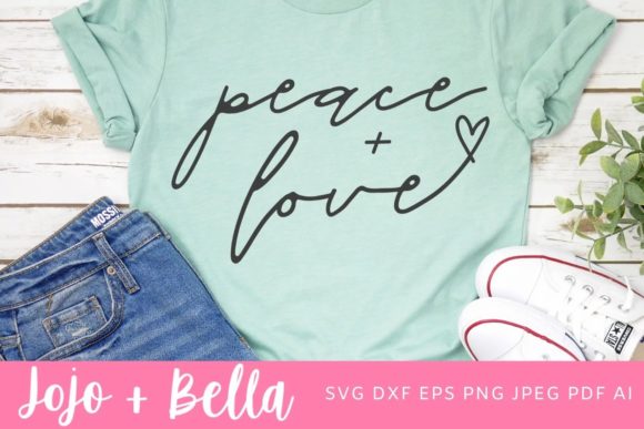 Peace and Love SVG for Crafts and Graphics