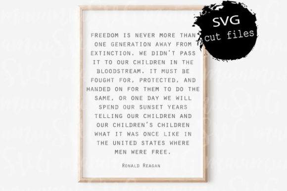 Ronald Reagan Quote SVG for Blog and Website Graphics