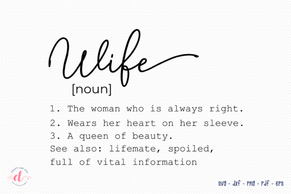 Wife SVG Design for Crafts and Graphics
